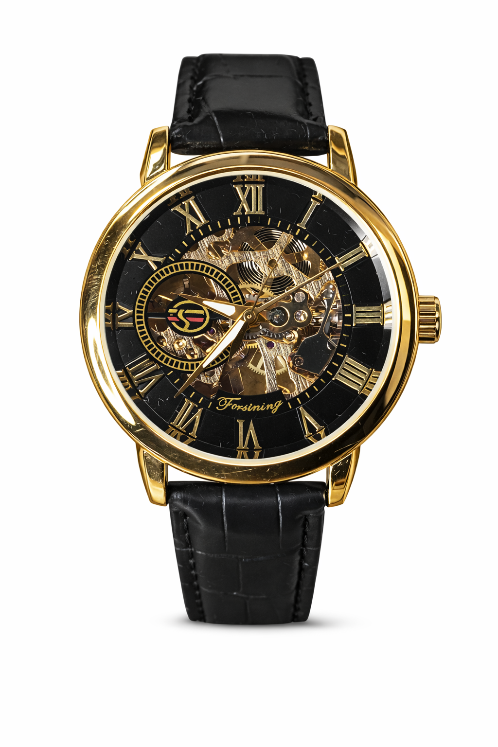 Forsining Skeleton Gold Black – Automático
