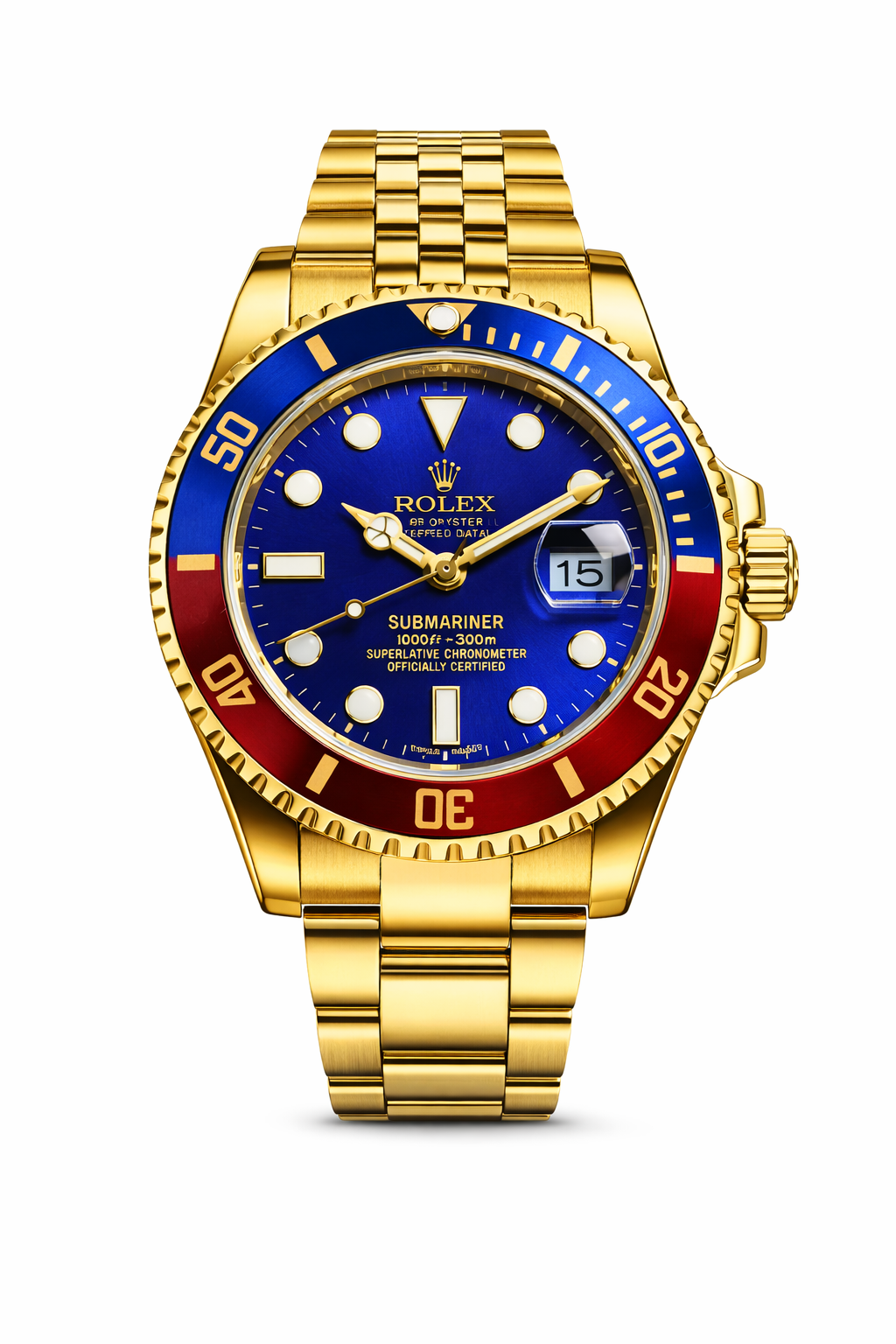 Submariner Style Gold – Bezel Pepsi