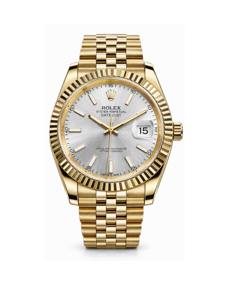 Datejust Style Gold – Mostrador Prata