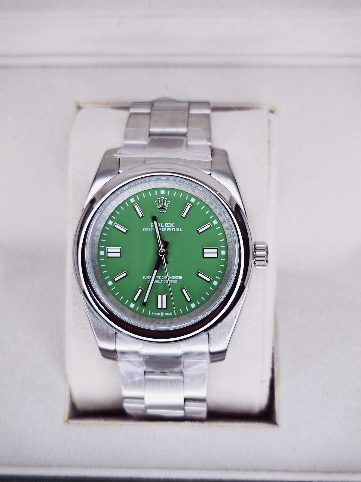 Oyster Perpetual – Mostrador Verde